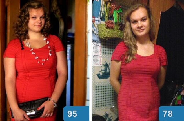 Djevojčica prije i poslije gubitka kilograma za 4 sedmice na Maggi dijeti